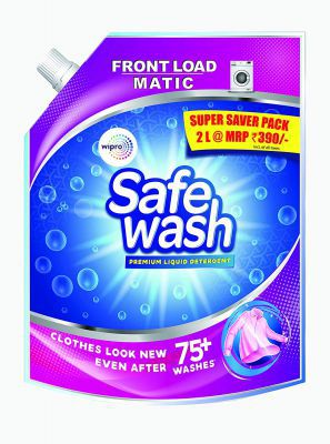 Safewash Matic Front Load Liquid Detergent by Wipro, 2L