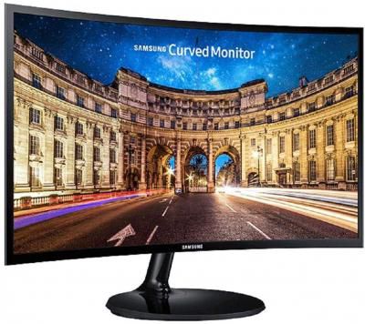Samsung 27 inch (68.5 cm) Curved LED Backlit Monitor - Full HD, VA Panel with VGA, HDMI, Audio Ports - LC27F390FHWXXL