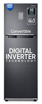 Samsung 256 L 3 Star Convertible Digital Inverter with Display Frost Free Double Door Refrigerator (RT30C3733BX/HL)