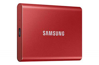 Samsung T7 2TB Up to 1,050MB/s USB 3.2 Gen 2 (10Gbps, Type-C) External Solid State Drive (Portable SSD) Red (MU-PC2T0R)