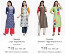 Sancom Pack of 2 Women's Kurta @ ₹199...