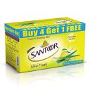 Santoor Aloe Fresh Soap with Aloe Vera and Lime, 125g (Buy 4 Get 1 Free)...