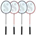 Silvers SIL-SM-COMBO-7 Aluminum Badminton Racquet, Pack of 4...