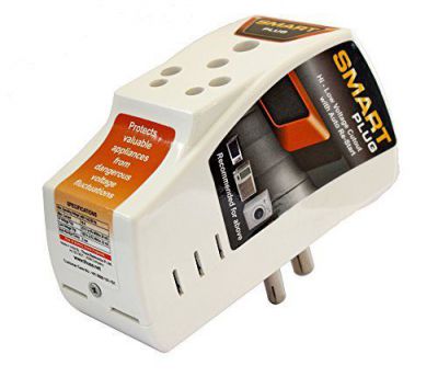 Smart Plug High Low Voltage Cutout/Protector Rated @ 16Amp with Surge Protection Upto 4000 Volts