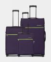 Soft Body Set of 3 Luggage - Advantage Combo Set (30inch+26inch+22inch) - Purple...