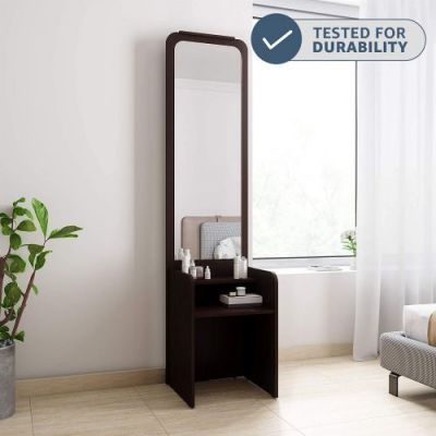 Amazon Brand - Solimo Polaris Engineered Wood Dressing Table (Imperial Teak)
