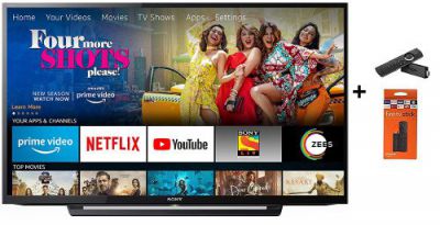 Sony Bravia 101.6 cm (40 inches) Full HD LED TV KLV-40R352F (Black) | With Amazon Fire Stick at Zero Cost