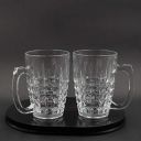 Soogo Seatle Glass Beer Mug Set, 380 ml, 2-Pieces, Transparent...