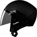 Steelbird SBH-5 7Wings Natural Open Face Helmet with Plain Visor (Medium 580 MM, Natural Black)...