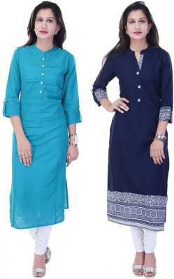 Style N Shades Women Solid Straight Kurta
