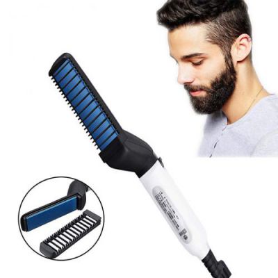 Surat Dream Beard Straightener For Men Quick Electric Hair Brush Styler Comb Curler (Curly Hair Straightening Comb)