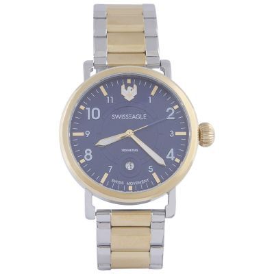 Swiss Eagle Analog Blue Dial Men's Watch-SE-9121-44