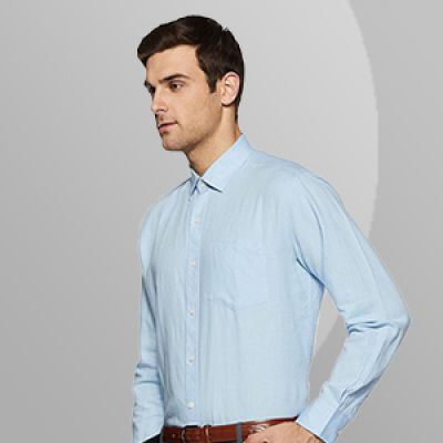 Symbol Mens Solid Regular Fit Formal Shirt