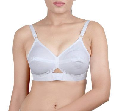 Tanishqa Julia Leena Women's Cotton Rib Cage No Side Belt Bra (White; 36B)