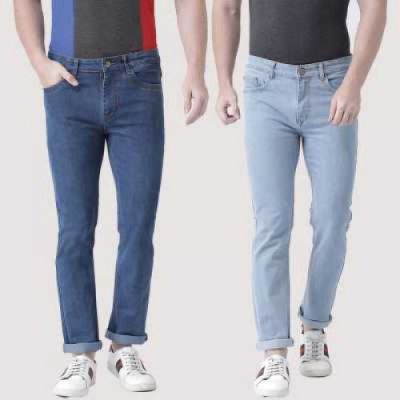 Teesort Slim Men Multicolor Jeans (Pack of 2)