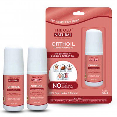 The Old Natural Orthoil Roll on I For Joint Pain Relief (Pack of 2)