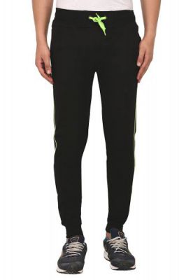 Thread Swag Men’s Cotton Track Pant in Black Color