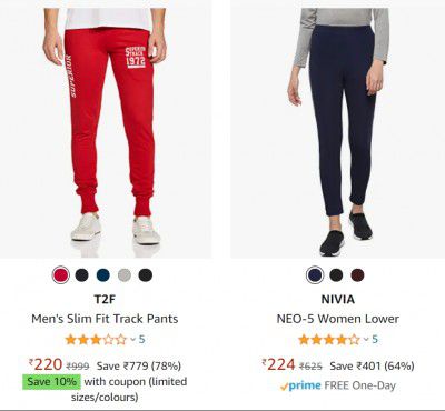 Track Pants Starting @just Rs. 199