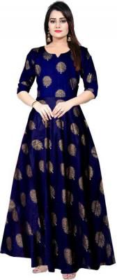 Trendy Fab Women Fit and Flare Dark Blue Dress