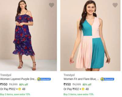 Trendyol Dresses Flat 80% Off