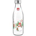 Treo by Milton Ivory Premium Glass Printed Bottle 1000 ml, 1 Pc, Snowman...