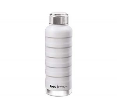 Treo Pebble Thermosteel Hot and Cold Water Bottle 710 ml, White