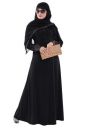 Tucute® Women's Ready to Wear-Instant Velvet Embosed Lycra Abaya Burkha with Waist Belt/Scarf Hijab...