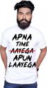 Typography Men & Women Round Neck White T-Shirt...