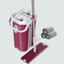 U.P.C. Upgraded Hands-Free Squeeze Microfiber Flat Spin Mop...