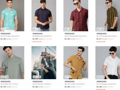 Upto 87% Off On HERE&NOW Men's Shirts