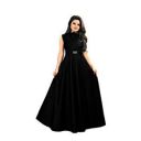 Vaidehi creation Womens Twill Tafeta Anarkali Style Gown Black...