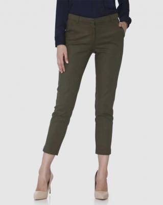 Vero Moda Regular Fit Women Green Trousers