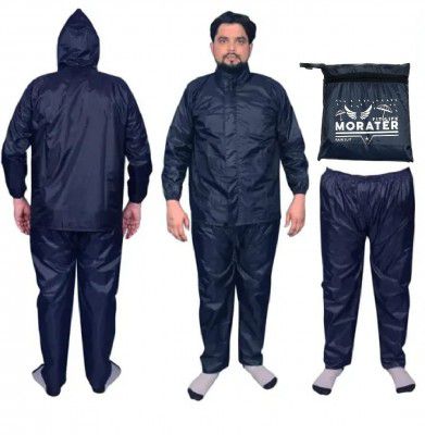 WOVIA Mens Raincoat with Adjustable Hood | Water Fighter Rain coat for Men & Womem