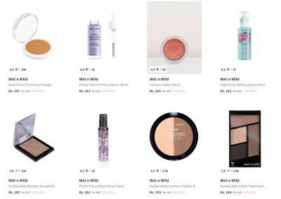 Wet N Wild Beauty Products Upto 75% Off