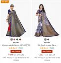 Women's Designer & Silk Sarees at Min.80% Off...