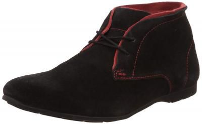 Woodland Men's Black Leather Chukka Boots - 5 UK/India 