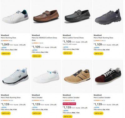 Woodland Men's Footwear at Minimum 50% OFF