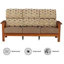 Woodness Atlanta Classic Three Seater Solid Wood Sofa (Matte, Dark Oak)...