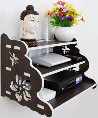 Wora Home TV Set-Top Box Rack Partition Shelf Wall Hanging Design Particle Board Wall Shelf