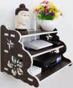 Wora Home TV Set-Top Box Rack Partition Shelf Wall Hanging Design Particle Board Wall Shelf...