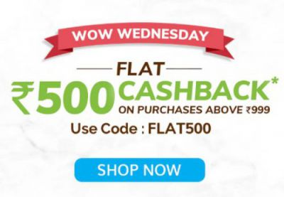 Mamaearth - Wow Wednesday - FLAT Rs.500 Cashback on Purchase Above 999