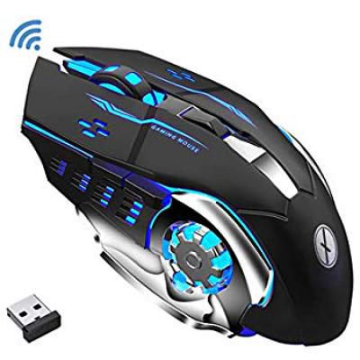 Xmate Zorro Pro 3200DPI, Rechargeable 2.4Ghz Wireless Gaming Mouse with USB Receiver