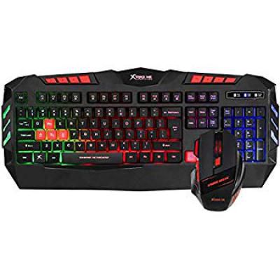 Xtrike Me MK-803 Wired USB Keyboard + Mouse Kit, 2400 DPI Optical Gaming Mouse, Backlit Gaming Keyboard