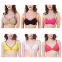 Yes Beauty Women's Cotton Mix Hosiery Non-Padded Bra - Pack of 6...