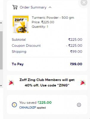 ZOFF : Turmeric Powder (500GMS)