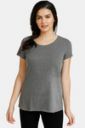 Zivame Slumber Chic Knit Cotton Sleep Top - Grey...