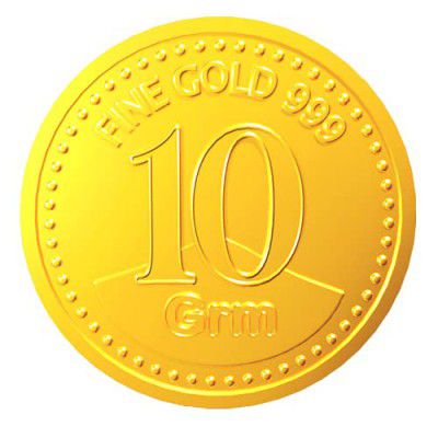 A Himanshu 24k (999) 10 gm Yellow Gold Coin