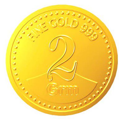 A Himanshu 24k (999) 2 gm Yellow Gold Coin