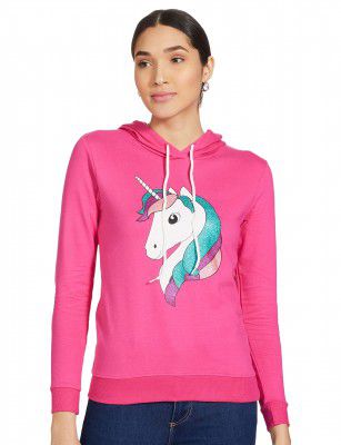 A.T.U.N. (ALL THINGS UBER NICE) Women's Cotton Hooded Neck Sweatshirt