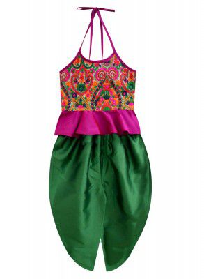 A.T.U.N. Girl's Ethnicwear Indo Western Party Dress